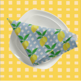 Retro Sunny Yellow Lemon Green Gingham Check Bier Onderzetter