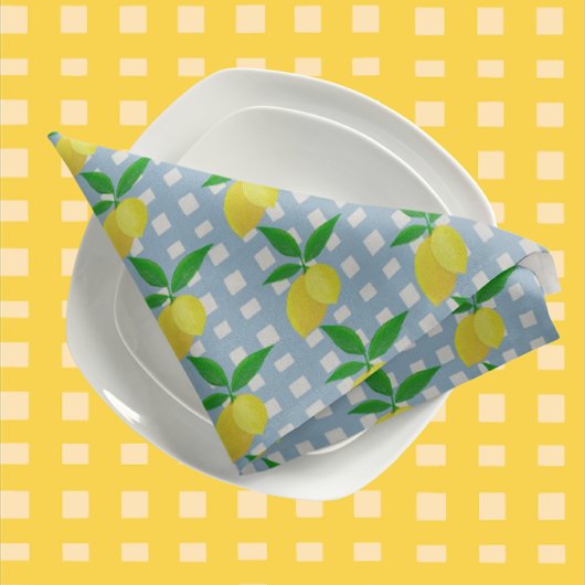Retro Sunny Yellow Lemon Green Gingham Check Bier Onderzetter