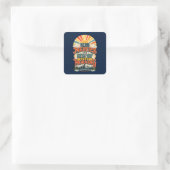 Retro Sunrise Christelijk Geloof Sticker (Tas)