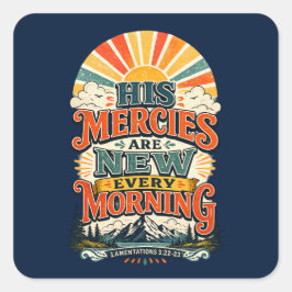 Retro Sunrise Christelijk Geloof Sticker
