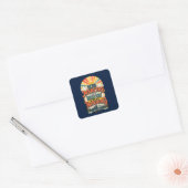 Retro Sunrise Christelijk Geloof Sticker (Envelop)