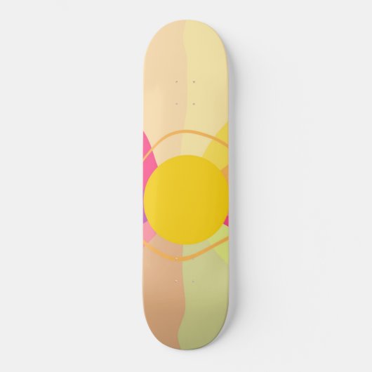 Retro Sunrise Glam #1 #wall #art Persoonlijk Skateboard (Voorkant)