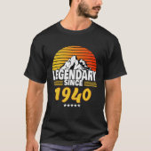 Retro Sunrise LEGENDARY SINCE 1940 T-shirt (Voorkant)