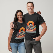 Retro Sunrise Mountains T-shirt (Unisex)