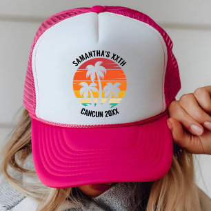 Retro Sunset 10th 20th 30th 40th 50 Verjaardagssel Trucker Pet