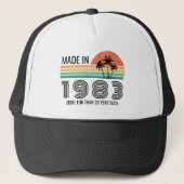 Retro Sunset 21e 30e 40e 50e verjaardag Squad Trucker Pet (Voorkant)