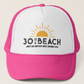 Retro Sunset 30e 40e 50e 60 verjaardag Crew Squad Trucker Pet (Voorkant)