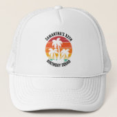 Retro Sunset 30e 40e 50e 60e 70e verjaardag squad Trucker Pet (Voorkant)