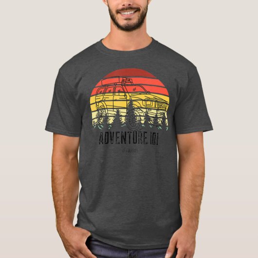 Retro sunset 4Runner TRD Performance T-shirt (Voorkant)