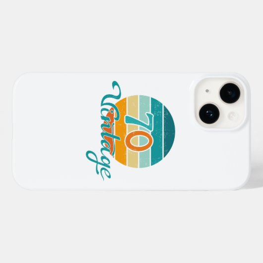 Retro Sunset 70 gestrest Case-Mate iPhone Case (Achterkant (horizontaal))