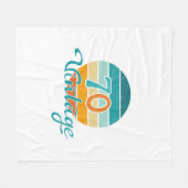Retro Sunset 70 gestrest Fleece Deken (Voorkant (Horizontaal))
