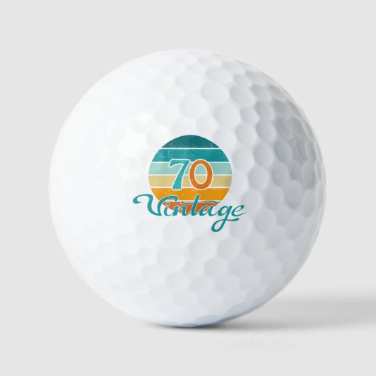 Retro Sunset 70  gestrest Golfballen (Voorkant)