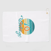 Retro Sunset 70  gestrest Golfhanddoek (Horizontaal)