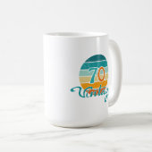 Retro Sunset 70  gestrest Koffiemok (Voorkant rechts)