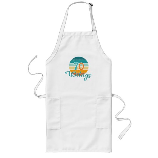 Retro Sunset 70 gestrest Lang Schort (Voorkant)