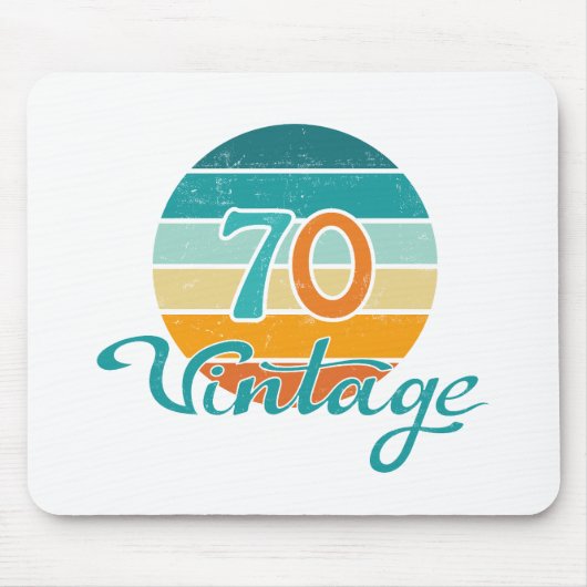 Retro Sunset 70 gestrest Muismat (Voorkant)