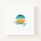 Retro Sunset 70  gestrest Notitieboek (Achterkant)