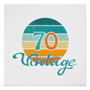 Retro Sunset 70  gestrest Perfect Poster