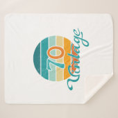 Retro Sunset 70  gestrest Sherpa Deken (Voorkant (horizontaal))