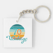 Retro Sunset 70  gestrest Sleutelhanger (Achterkant)