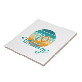 Retro Sunset 70 gestrest Tegeltje (Zijkant)