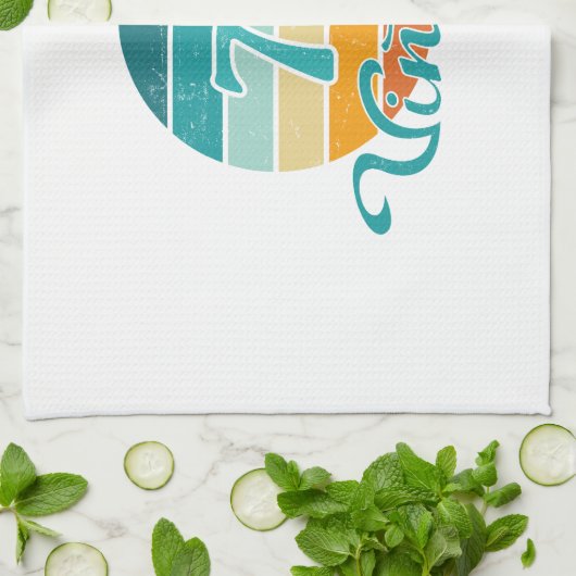 Retro Sunset 70  gestrest Theedoek (Gevouwen)