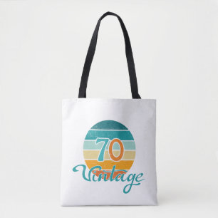 Retro Sunset 70 gestrest Tote Bag