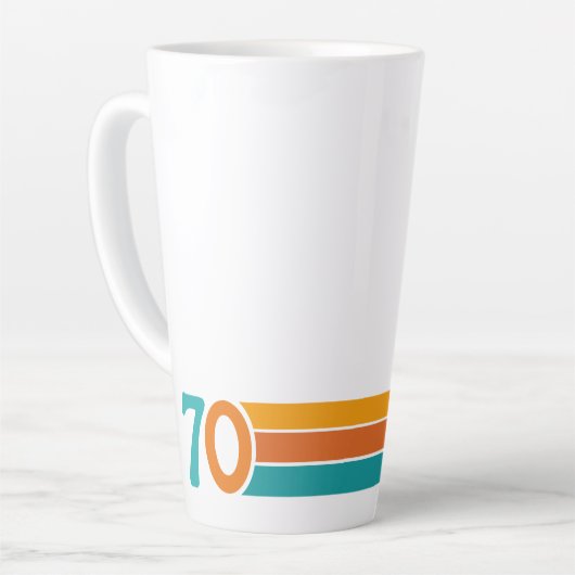 Retro Sunset 70 Latte Mok (Linkerhoek)