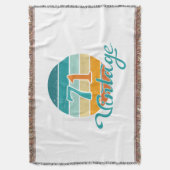 Retro Sunset 71 gestrest Deken (Voorkant Verticaal)