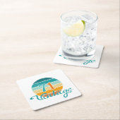 Retro Sunset 71  gestrest Kartonnen Onderzetters (Insitu)