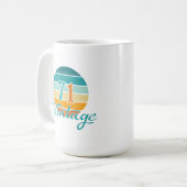 Retro Sunset 71  gestrest Koffiemok (Voorkant links)