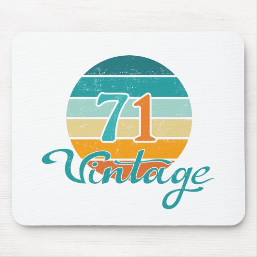 Retro Sunset 71  gestrest Muismat (Voorkant)