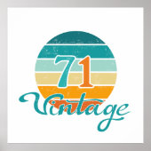 Retro Sunset 71  gestrest Poster (Voorkant)