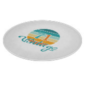 Retro Sunset 71  gestrest Snijplank (Hoek)