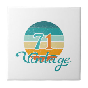 Retro Sunset 71  gestrest Tegeltje