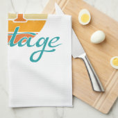 Retro Sunset 71  gestrest Theedoek (Quarter Fold)