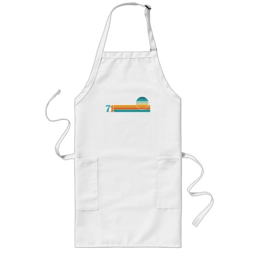 Retro Sunset 71 Lang Schort (Voorkant)