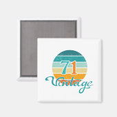 Retro Sunset 71 Vintage Distressed Magneet (Voorkant / Achterkant)