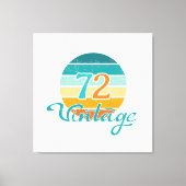 Retro Sunset 72  gestrest Canvas Afdruk (Voorkant)