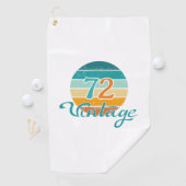Retro Sunset 72  gestrest Golfhanddoek (Insitu)