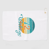 Retro Sunset 72  gestrest Golfhanddoek (Horizontaal)