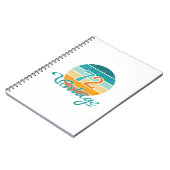 Retro Sunset 72  gestrest Notitieboek (Linkerzijde)