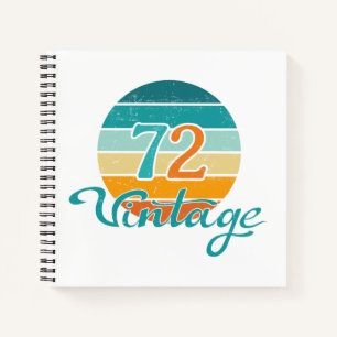 Retro Sunset 72 gestrest Notitieboek