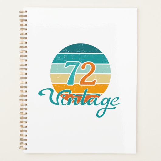 Retro Sunset 72 gestrest Planner (Voorkant)
