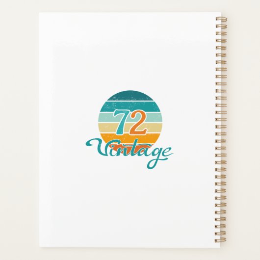 Retro Sunset 72 gestrest Planner (Achterkant)
