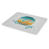 Retro Sunset 72  gestrest Snijplank (Hoek)