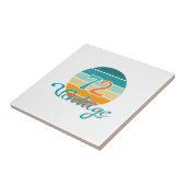 Retro Sunset 72  gestrest Tegeltje (Zijkant)