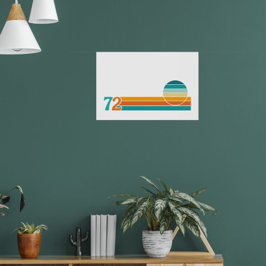 Retro Sunset 72 Poster (Woonkamer 1)