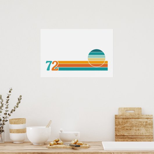 Retro Sunset 72 Poster (Keuken)