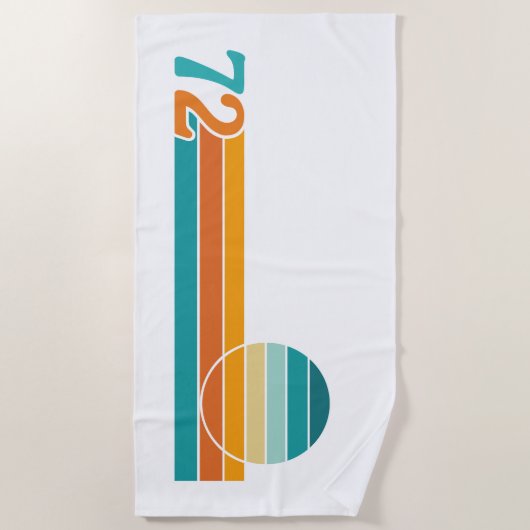 Retro Sunset 72 Strandlaken (Voorkant)